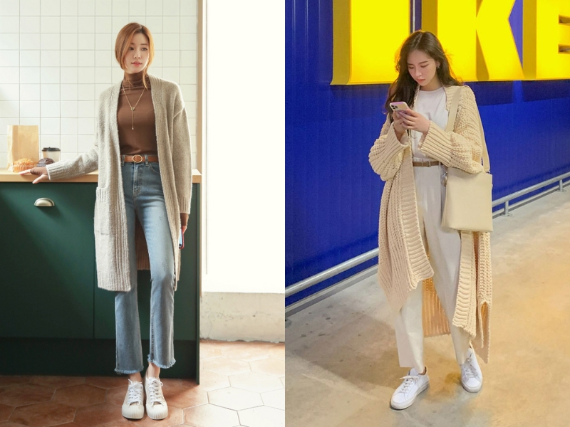 35f99f12-phoi-do-voi-ao-cardigan-16 Cách phối cardigan dáng dài còn khá mới mẻ với nhiều người (Nguồn: Kooding)