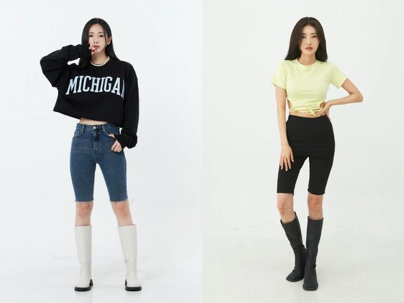 46dbe32d-phoi-do-voi-boot-30 Phối cùng áo croptop sẽ giúp bạn khoe được vòng eo nhỏ nhắn của mình (Nguồn: lewkin.com)