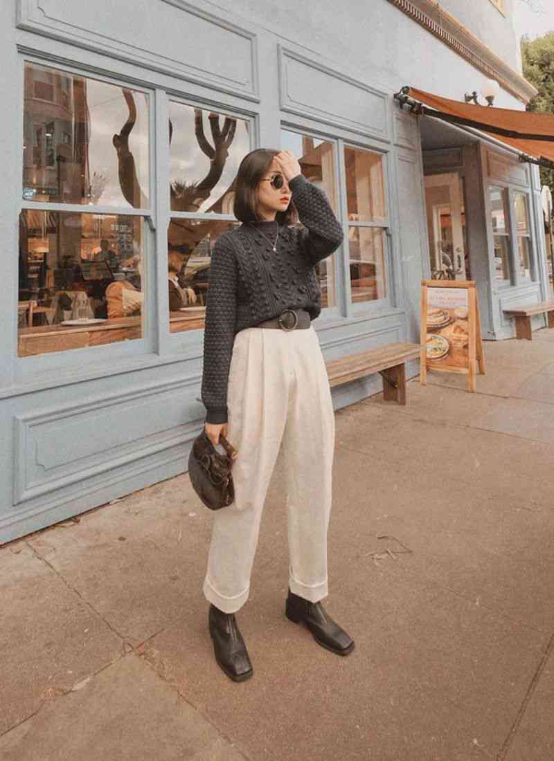 66080993-cach-phoi-do-voi-chelsea-boots-nu-11 màu sắc trang phục tương đồng