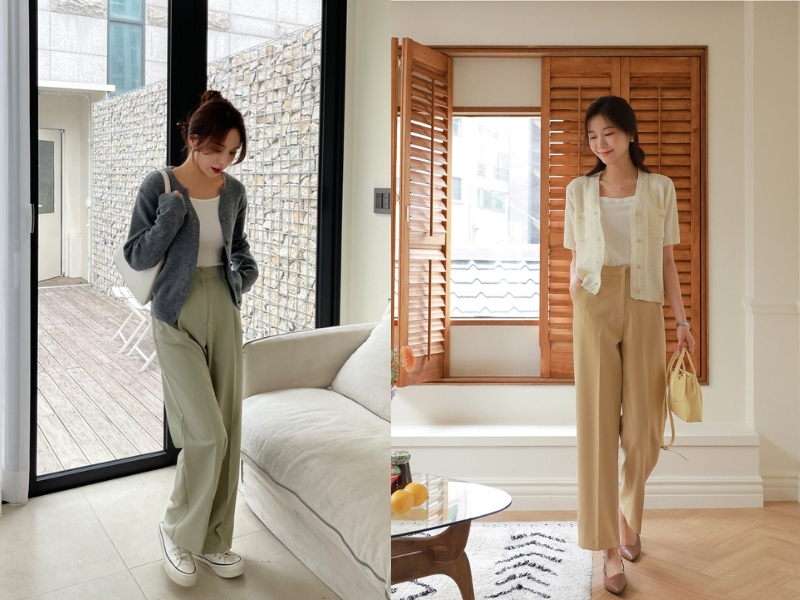 70e20ba5-phoi-do-voi-ao-cardigan-5 Quần suông cho bạn bộ trang phục thời thượng (Nguồn: Kooding)