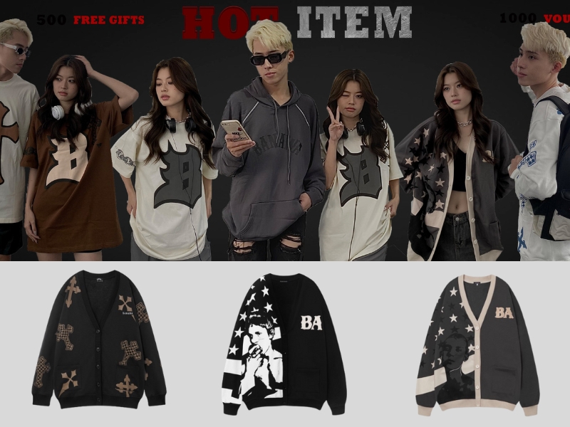 78fc3d63-phoi-do-voi-ao-cardigan-26 Áo cardigan của Banawa mang đậm chất đường phố, bụi bặm (Nguồn: Shopee Blog)