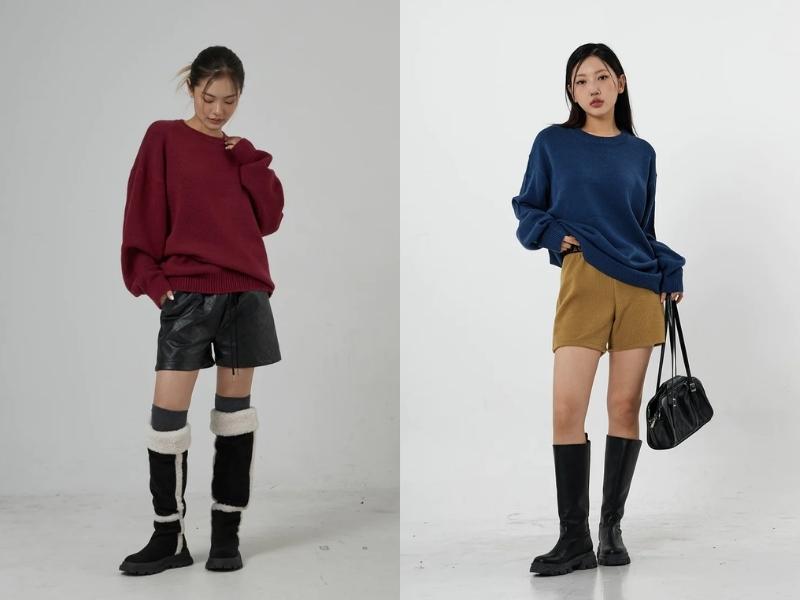 9a7c8517-phoi-do-voi-boot-28 Áo sweater kết hợp cùng outfit này sẽ giúp bạn giữ ấm cơ thể tốt hơn (Nguồn: lewkin.com)